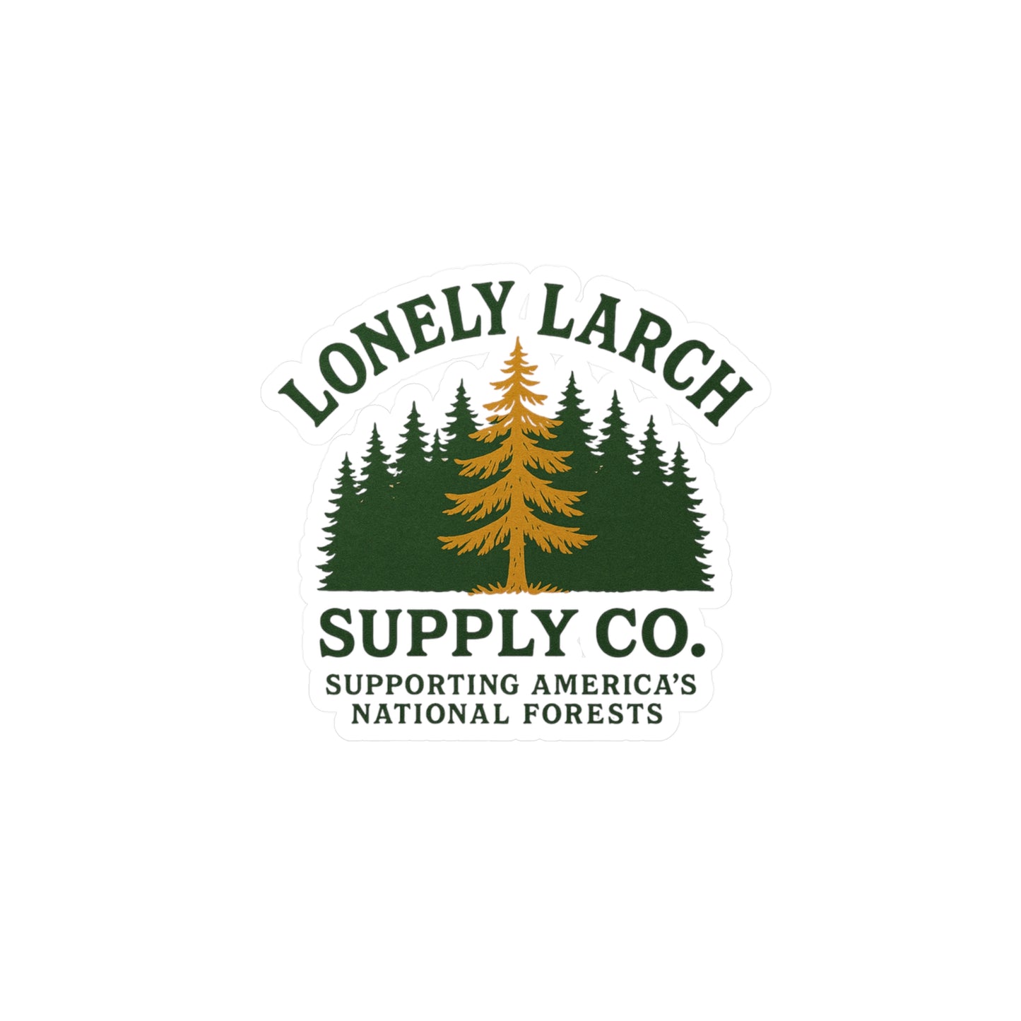 Lonely Larch Logo Sticker